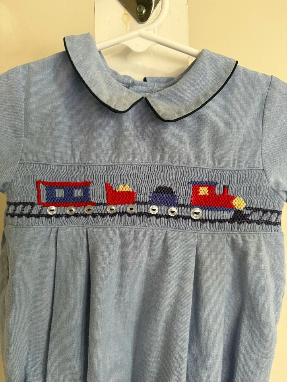 Carriage Boutiques Smocked Train Bubble Romper